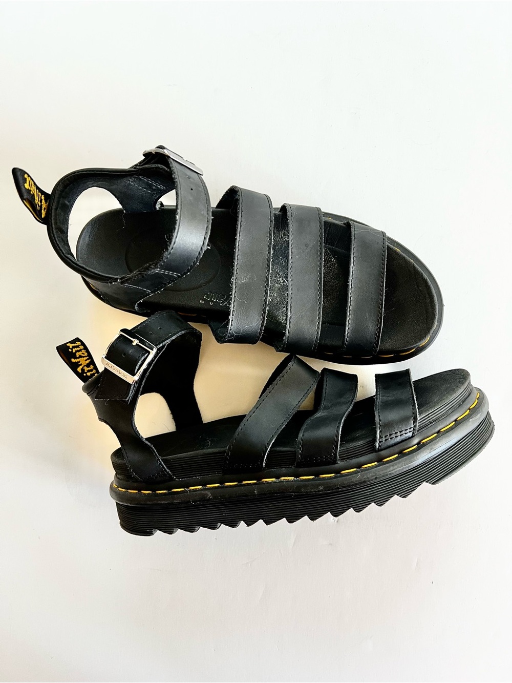 Dr Martens Blaire Black Strappy Chunky Sandals Size 9